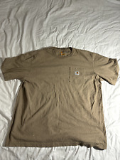 Carhartt Men's K87 Short Sleeve Crew Neck T-Shirt - Tan (XL)