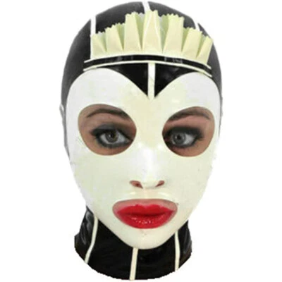 Latex Hood Maid Servant Girl Uniform Rubber Mask Cosplay Club Wear Costume BDSM - Image 1 of 4