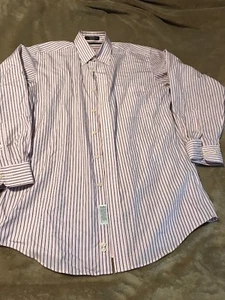 Kirkland Signature Men's Spread Collar Classic Cut Stripes 15 x 32  15-32 - Picture 1 of 12