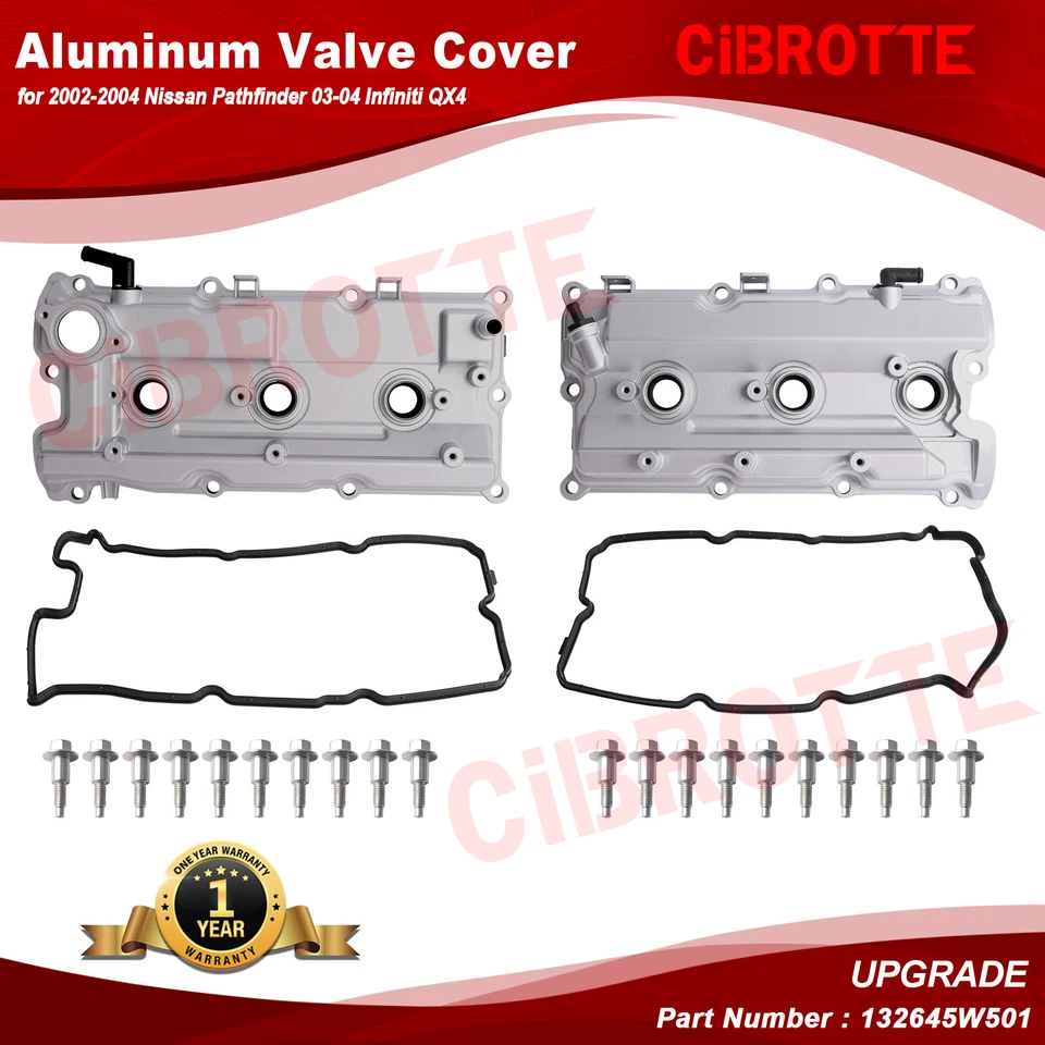 Juego de cubierta de válvula izquierda + derecha mejorado para Nissan Pathfinder 2002-2004 3,5 L👍 Foto 1 de 4