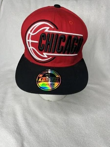 Chicago Bulls KBethos Headwear Baseball Cap Red Black Mens OSFM Snapback - Picture 1 of 7