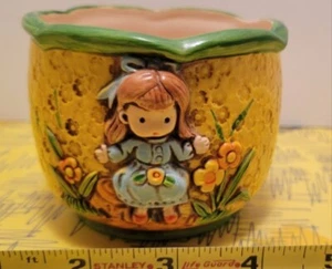 Vintage 70's D-Ann Imp Flower Girl Ceramic Planter. So Sweet!!  - Picture 1 of 11