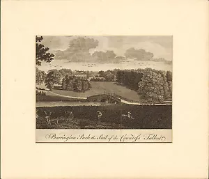 barrington park 1780 mounted engraving - Picture 1 of 1