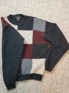 Suéter De Colección Estilo Coogi Cabeza Roja Lana de Cordero Tejido Seda Multicolor Abuelo XXL 90s - Imagen 1 de 8
