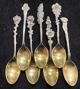 7 VINTAGE REED & BARTON STERLING SILVER DEMITASSE SPOONS 69.99g WEIGHT - Picture 1 of 9