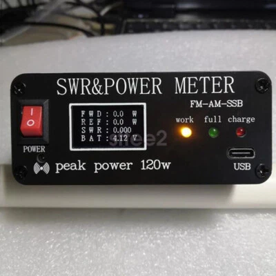 New 1.8M-50MHz SWR Power Watt Meter SWR &Power Meter FM AM CW HF Transceiver - Image 1 of 4