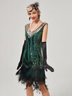 Plus Size 1920s Sequins Fringed Cocktail PROM Great Gatsby Womens Flapper Dress
