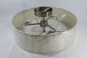 Malar Contract White Circular Commercial Industrial Lighting Fixture 120V 60hz - Picture 1 of 7