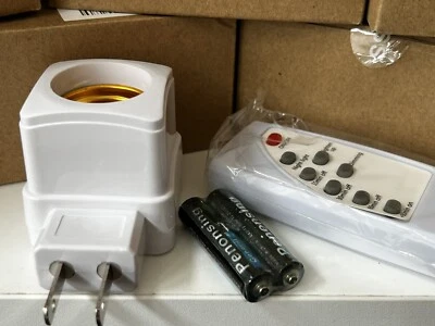 3 Pack Remote Control Light Socket Wireless Remote Lamp Bulbs Socket Nightlight - Image 1 of 4
