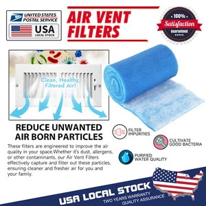 23ft Blue White Bonded Aquarium Media Pad 12" Wide Fiber Floss Filter Material - Picture 1 of 11