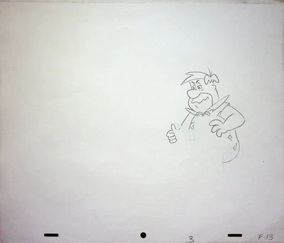 The Flintstones Fruity Pebbles 1971 Production Animation Commercial Pencil  Cel - Image 1 of 2