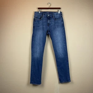 Pantalones de mezclilla rectos Banana Republic Legacy para hombre 34 X 35 azul mezcla de algodón pesado - Imagen 1 de 12