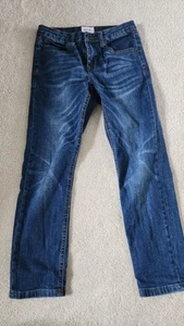 BKE Jeans Boys Size 8 Blue Denim Hudson Straight Leg Stretch - Picture 1 of 5