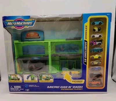 Micro Machines Micro Gas N' Dash W/ 10 Exclusive Vehicles-2021 *See Description* - Image 1 of 4