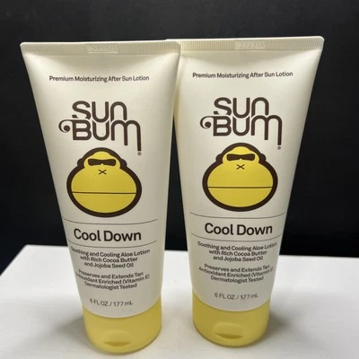 Sun Bum COOL DOWN Premium Moisturizing After Sun Lotion - 6 Fl Oz Lot Of 2 - Image 1 of 2