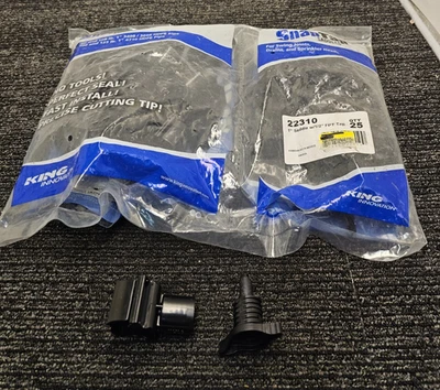 (QTY 25) King Innovation SnapTap 22310 1" Saddle 1/2" FPT Tap Black For Swing - Image 1 of 4