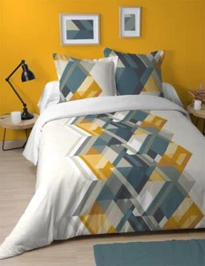 Parure Housse de Couette 240X220 cm + 2 Taie d’Oreiller 100% coton Seattle - Picture 1 of 2