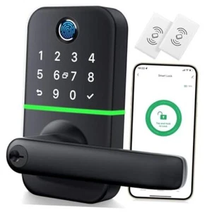 Keypad Smart Door Lock with Handle: Keyless Entry Door Lock - Digtal Door - Picture 1 of 7