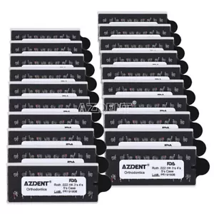 AZDENT Dental Orthodontic Monoblock MIM Bracket Braces Mini Roth/ MBT 018/ 022 - Picture 1 of 30