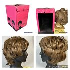 K5 Vintage Carousel Wig, Box & Head Mod Hot Pink 1960S Twiggy Liza Complete Set
