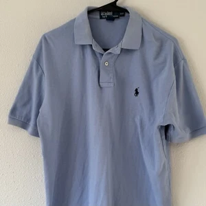 Polo Ralph Lauren Uomo S 100% Cotone Polo Manica - Azzurro Super Morbida - Foto 1 di 8