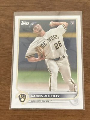 Aaron Ashby RC #78 2022 Topps Series 1 Rookie Milwaukee Brewers - Image 1 of 2