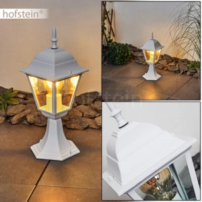 Garten Wege Einfahrt Terrassen Hof Beleuchtung Außen Lampen Leuchten Glas Weiß  - Bild 1 von 4