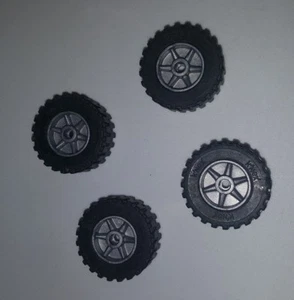 Lote de 4 piezas de repuesto de neumáticos y llantas de 1" pulgada con ruedas K'nex Knex Knex - Imagen 1 de 1