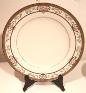 Mikasa MERRICK grande piatto piatto CHOP da 12" avorio fine, incrostato oro, floreale! - Foto 1 di 2