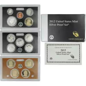 2012 Silver Proof Set U.S. Mint Original Government Packaging OGP COA - Picture 1 of 8