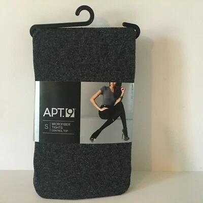 APT. 9 Medias de Microfibra Control Top Pequeñas Carbón Gris Brezo Nuevas en Paquete Foto 1 de 4