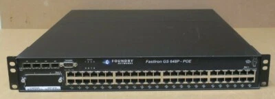 Foundry FastIron GS 648P-PoE 48x Gigabit Ethernet + 4x 1Gb SFP Port FGS648P-PoE - Image 1 of 3