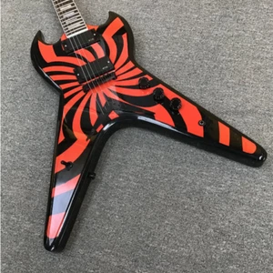 Custom Zakk Wylde Electric Guitar ZV Buzzsaw Orange H-H Pickups Free Shipping - Picture 1 of 7