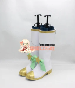LOL Fae Sorceress Star Guardian Lulu White Halloween Cosplay Shoes Boots X002 - Picture 1 of 2