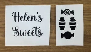 Personalised Sweet Jar Vinyl Decal Label, Sticker, Gift, Treat, Sweets - Picture 1 of 2