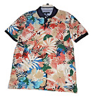 Tommy Hilfiger Men's Large Custom Fit Flag Logo Floral Hawaiian Polo Shirt NWT