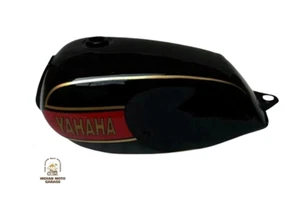 FIT FOR Yamaha Rd350 Black Painted Gas Fuel Petrol Tank 1980-81 - Picture 1 of 4