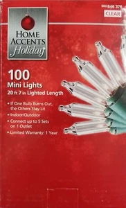 10 BOXES of 100 Clear Mini Christmas string Lights Green Wire 1000 - Picture 1 of 2