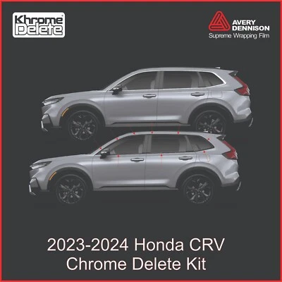 2023-2025 Honda CRV Window Trim Chrome Delete Vinyl (Glossy Black) - Image 1 of 3