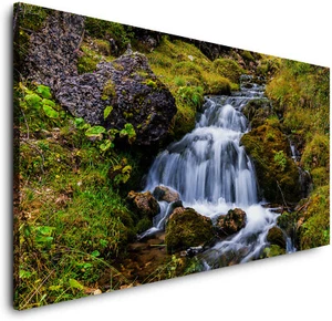 CANVAS MOUNTAIN BACH (PP704) Canvas Picture Waterfall Landscape Photo Art Fine Art - Picture 1 of 6
