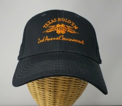 Black Texas Hold'em 2nd Annual Tournament Hat SSI Poker Size L/XL Vegas - Image 1 of 4