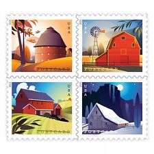 100PCS (5 sheets) Barn Postcard USA American History