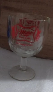 Miller High Life Stemmed Beer Glass Vintage - Picture 1 of 3