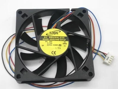 ADDA 8015 AD0824MB-D9FGP 24V 0.15A 8CM 4-Pin Cooling Fan - Image 1 of 3