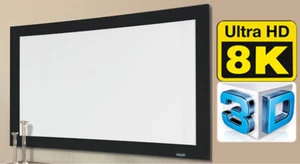 HiViLux 8K/UHD Aluminium Rahmenleinwand 21: 9/138 "/ 323x137cm/10cm Frame / F. - Bild 1 von 5