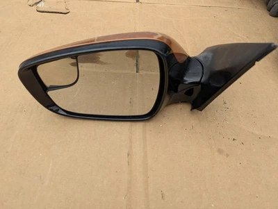 Espejo retrovisor izquierdo derecho del conductor naranja eléctrico Hyundai Veloster 2014-2017 OEM Foto 1 de 4