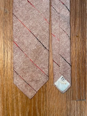 Corbata Kaps of Lawence (MA) años 60 mezcla de lino seda Foto 1 de 4