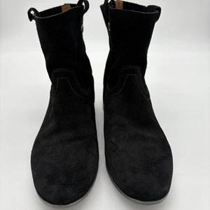 Frye Boots Suede Leather Ankle Booties Size 8.5 Women's Black - Picture 1 of 8