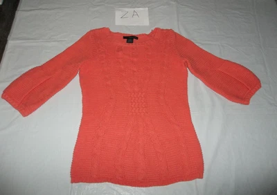 Suéter para mujer Calvin Klein tejido con cable ~ manga 3/4 talla pequeña Foto 1 de 4