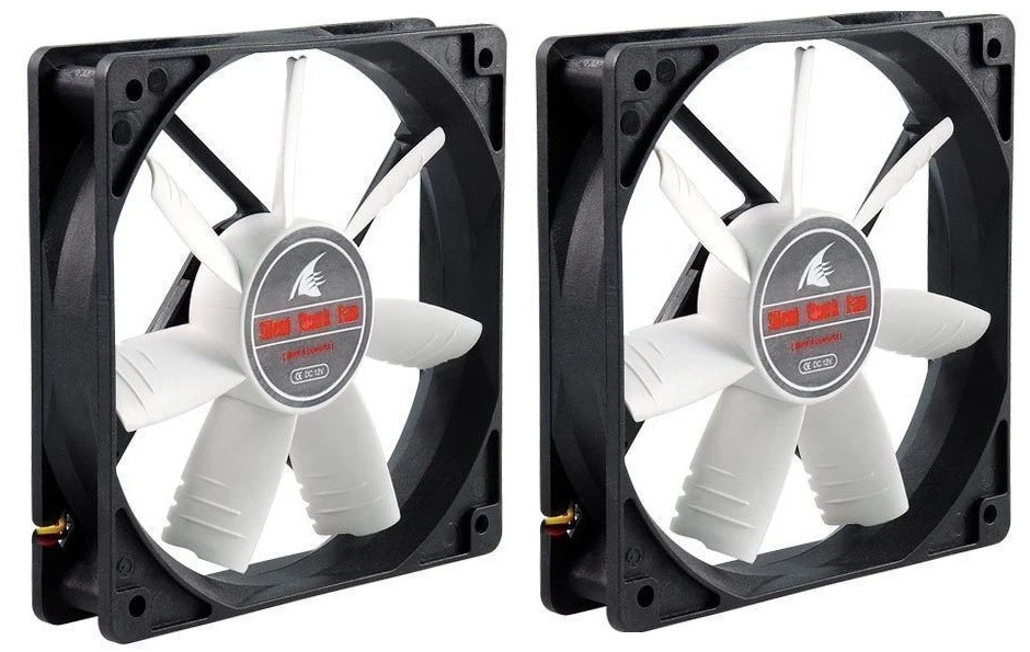 2x Evercool Shark 120mm x 25mm Computer Case 3-Pin Cooling Fan /w Speed Control - Image 1 of 3